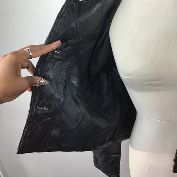 Italian Stone Design Genuine Leather Jacket Sz XL - Picture 13 of 15